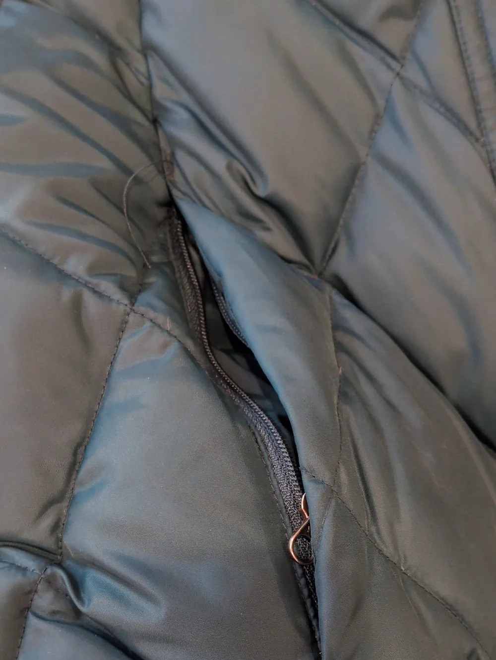 Eddie Bauer Teal Quilted Puffer Vest Premium Goose Down Medium - Picture 7 of 11